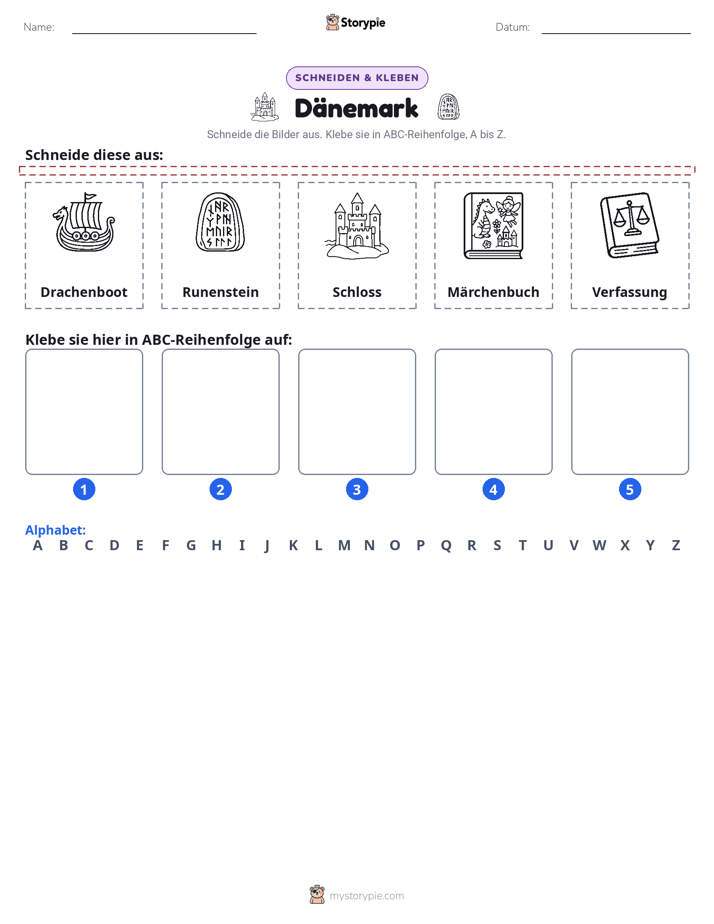 Schneiden & Einfügen Alphabet