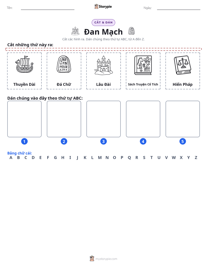Cắt & Dán Chữ Cái