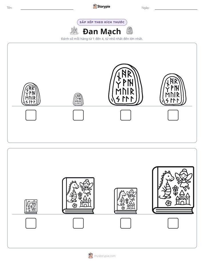 Thứ Tự Kích Thước