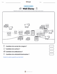 Aperçu de la feuille de travail imprimable Walt Disney