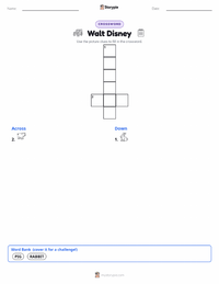 Walt Disney printable worksheet preview