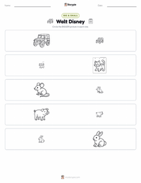Walt Disney printable worksheet preview