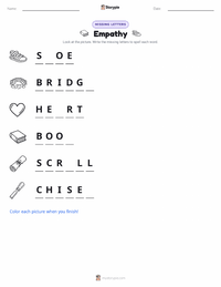 Empathy printable worksheet preview