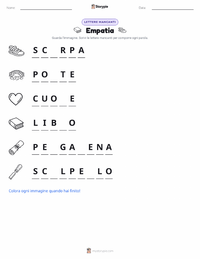 Anteprima della scheda stampabile di Empatia
