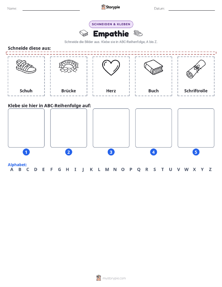Schneiden & Einfügen Alphabet