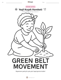 Yeşil Kuşak Hareketi yazdırılabilir çalışma sayfası önizlemesi