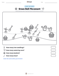 Green Belt Movement printable worksheet preview