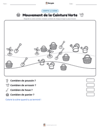 Aperçu de la feuille de travail imprimable Mouvement de la Ceinture Verte