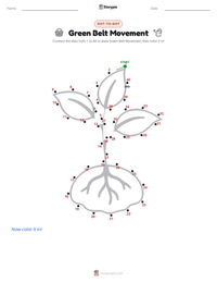 Green Belt Movement printable worksheet preview