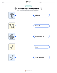 Green Belt Movement printable worksheet preview
