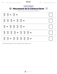 Aperçu de la feuille de travail imprimable Mouvement de la Ceinture Verte
