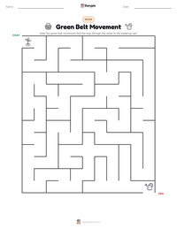 Green Belt Movement printable worksheet preview