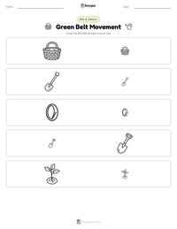 Green Belt Movement printable worksheet preview