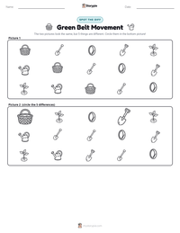 Green Belt Movement printable worksheet preview