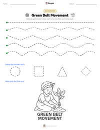 Green Belt Movement druckbare Arbeitsblatt Vorschau