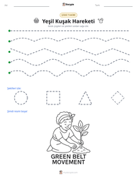 Yeşil Kuşak Hareketi yazdırılabilir çalışma sayfası önizlemesi