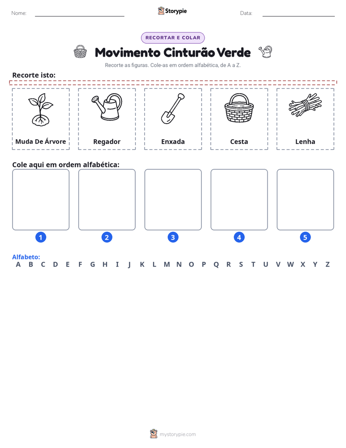 Recortar & Colar Alfabeto