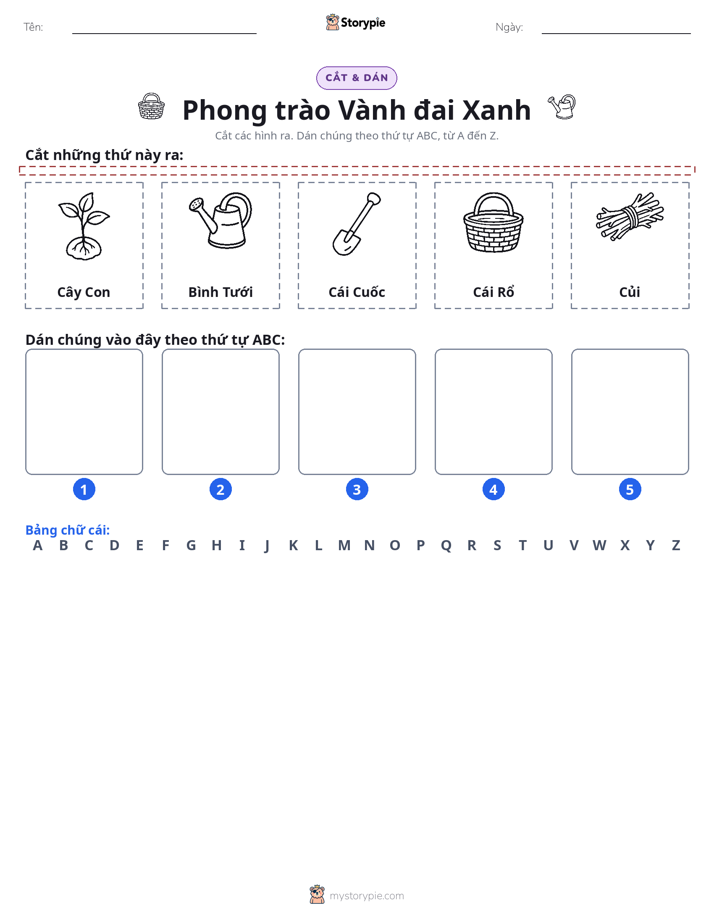 Cắt & Dán Chữ Cái