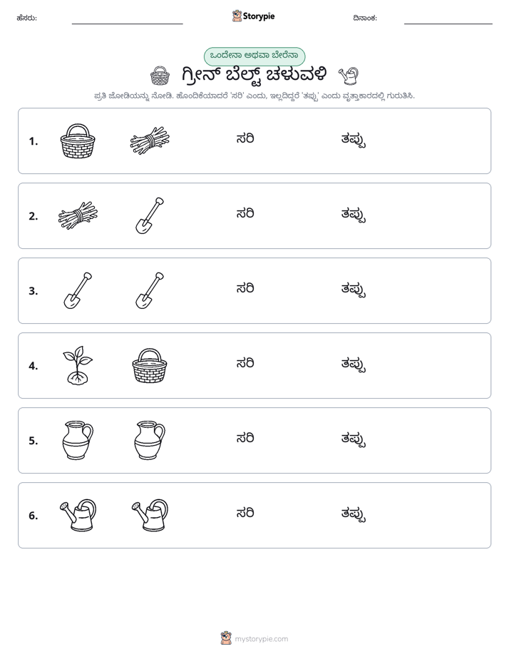 ಒಂದೇ ಅಥವಾ ವಿಭಿನ್ನ