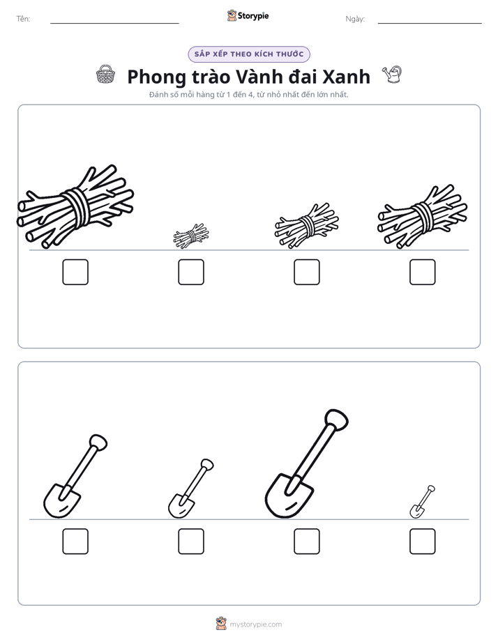 Thứ Tự Kích Thước