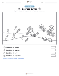 Aperçu de la feuille de travail imprimable Georges Cuvier