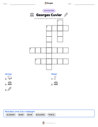 Georges Cuvier printable worksheet preview