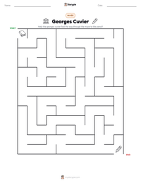 Georges Cuvier printable worksheet preview