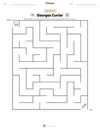 Aperçu de la feuille de travail imprimable Georges Cuvier