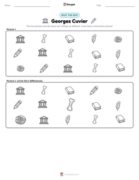 Georges Cuvier printable worksheet preview