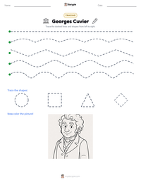 Georges Cuvier printable worksheet preview