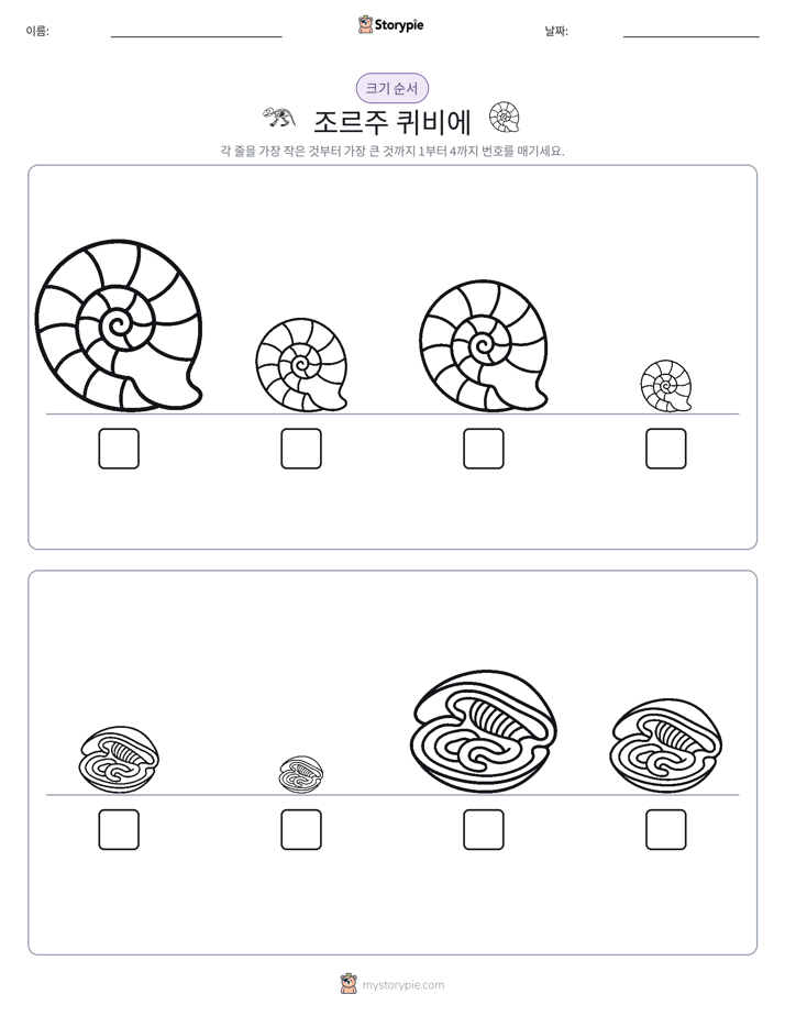 크기 순서