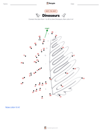 Dinosaurs printable worksheet preview