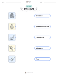 Dinosaurs printable worksheet preview