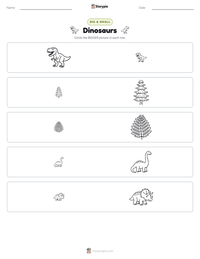 Dinosaurs printable worksheet preview