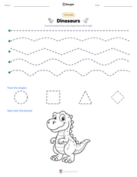Dinosaurs printable worksheet preview