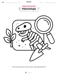 Podgląd drukowalnego arkusza ćwiczeń Paleontologia