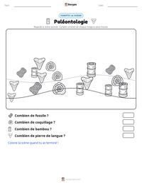Aperçu de la feuille de travail imprimable Paléontologie