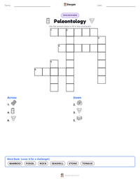 Paleontology printable worksheet preview