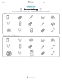 Paleontology printable worksheet preview