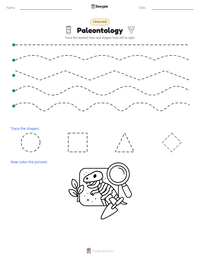 Paleontology printable worksheet preview