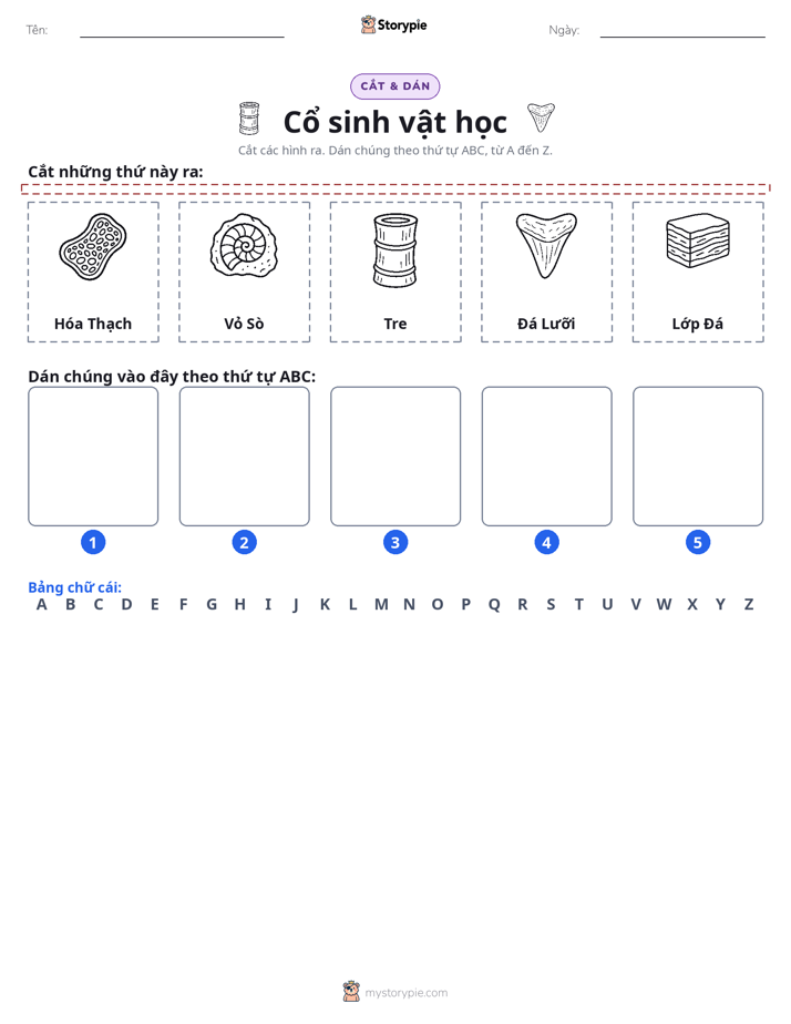 Cắt & Dán Chữ Cái