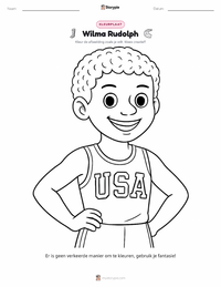 Wilma Rudolph afdrukbare werkblad voorbeeld