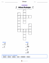 Wilma Rudolph printable worksheet preview