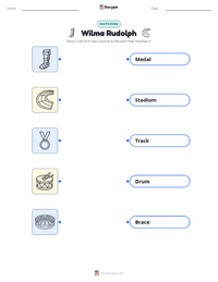 Wilma Rudolph printable worksheet for kids