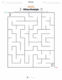 Wilma Rudolph druckbare Arbeitsblatt Vorschau