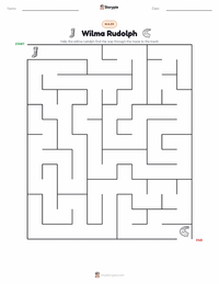Wilma Rudolph printable worksheet preview