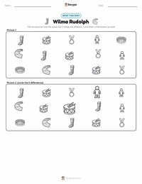 Wilma Rudolph printable worksheet preview