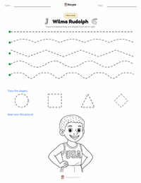 Wilma Rudolph printable worksheet preview