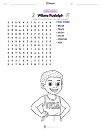 Wilma Rudolph printable worksheet preview