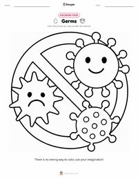 Germs coloring page for kids